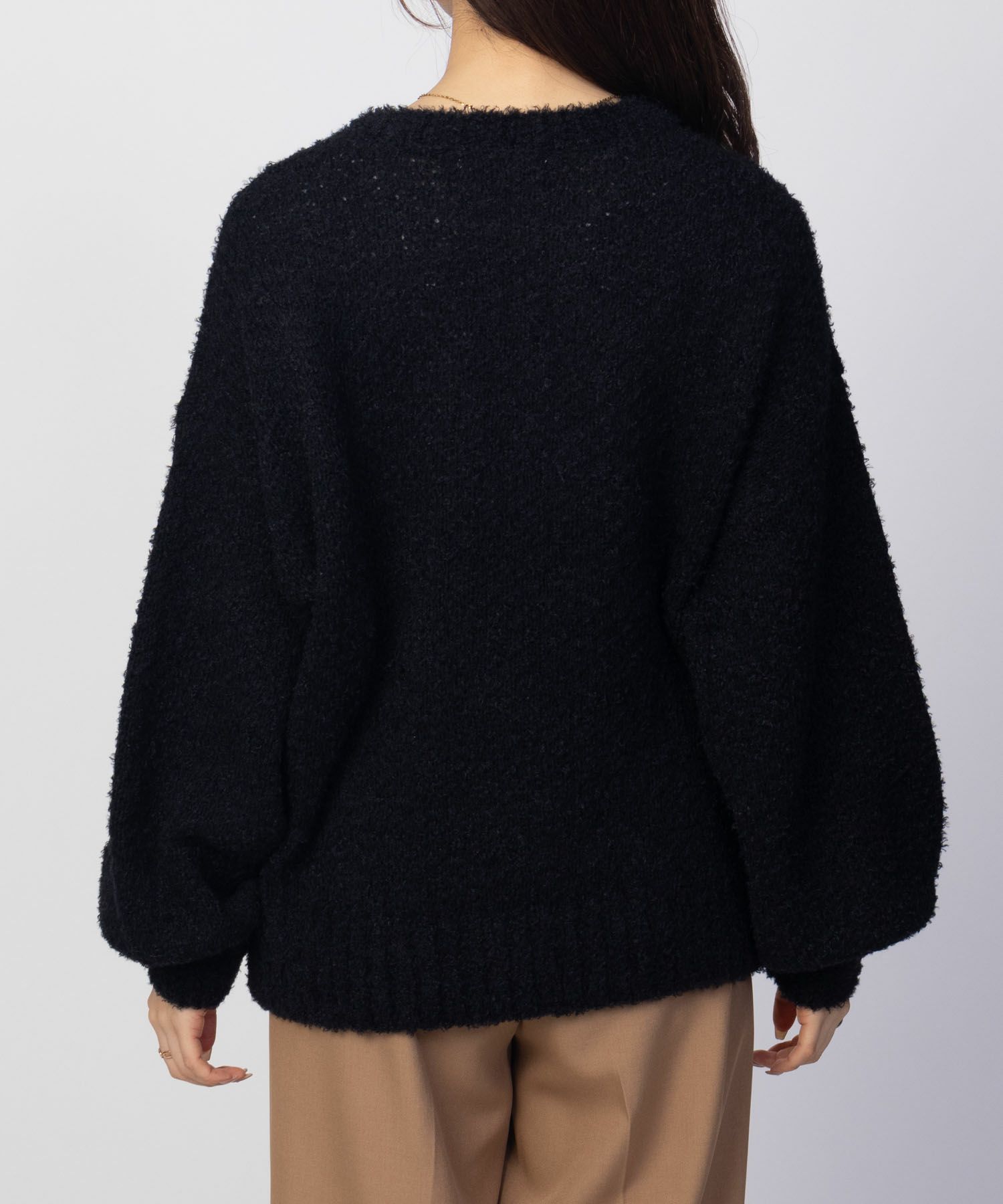 HusHusH  ツイード柄ニットプルオーバー レディース商品画像-17