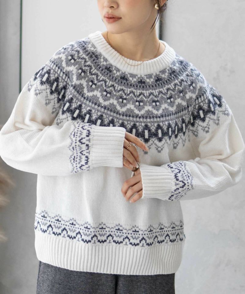 Howdy Marie  求心柄モールニット レディース商品画像-4