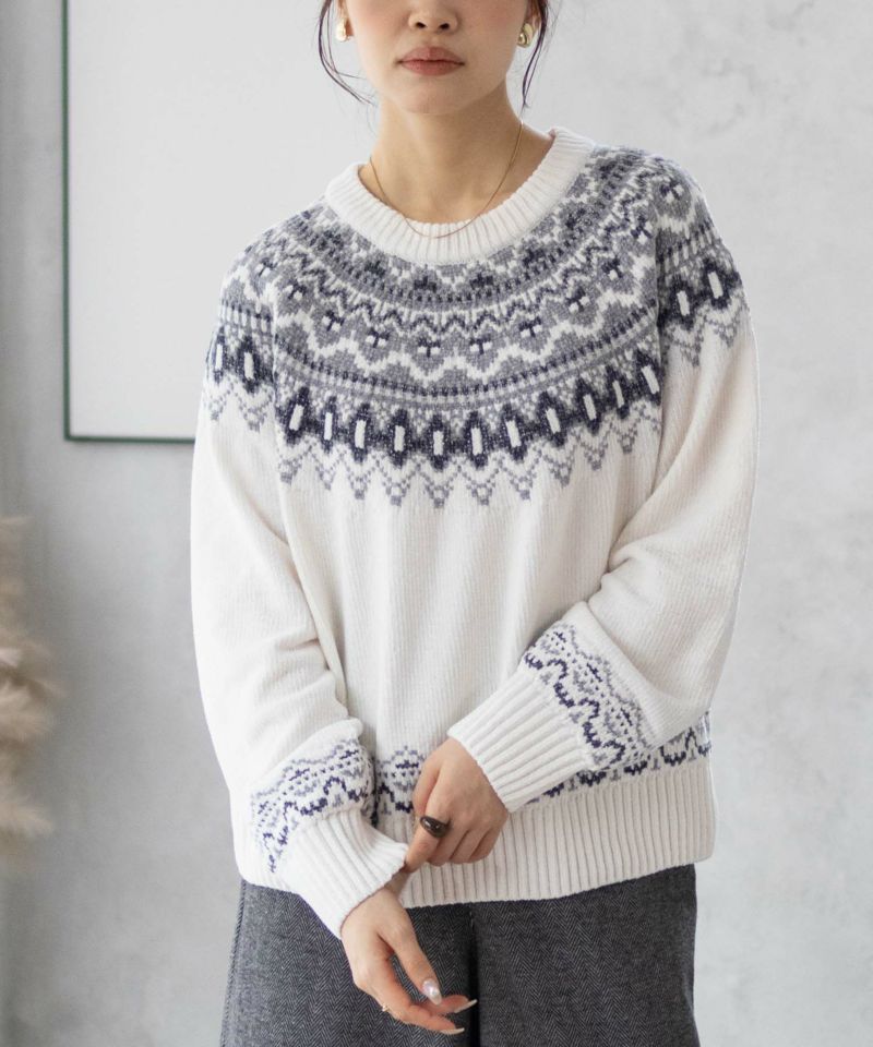 Howdy Marie  求心柄モールニット レディース商品画像-6