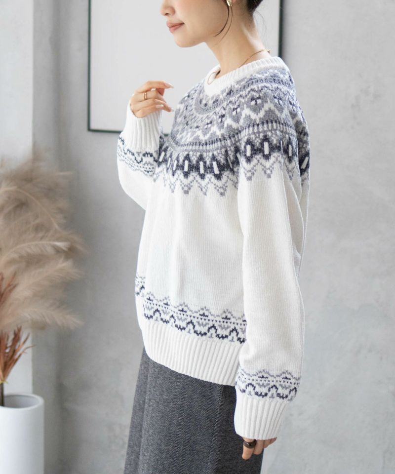 Howdy Marie 求心柄モールニット レディース商品画像-7