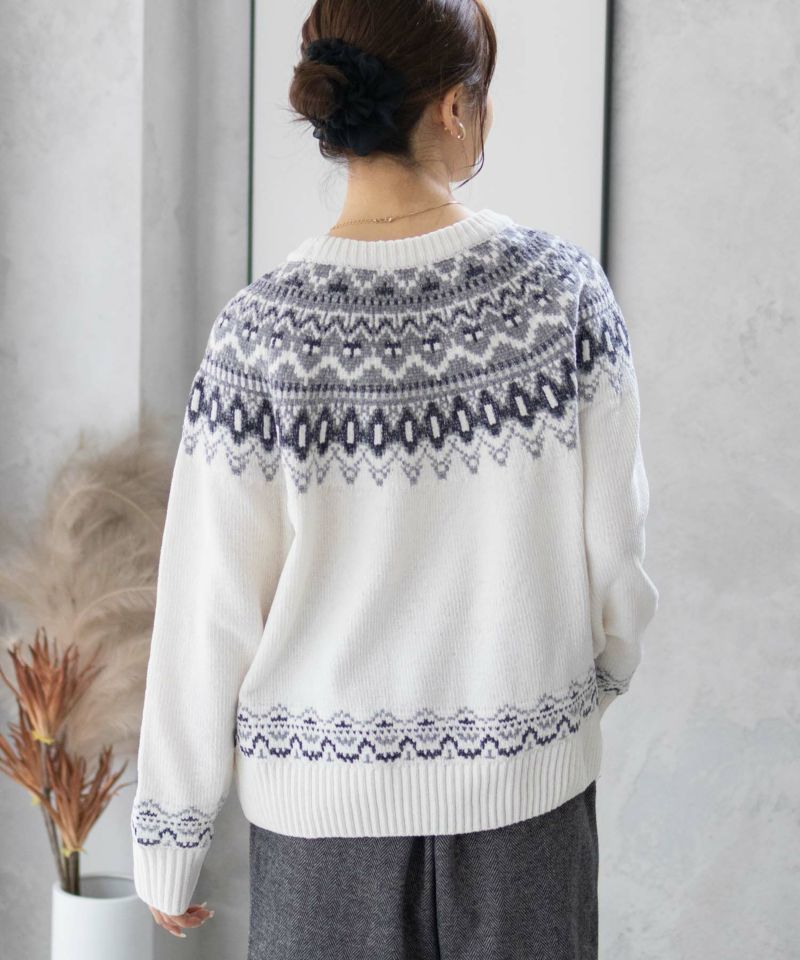 Howdy Marie 求心柄モールニット レディース商品画像-8