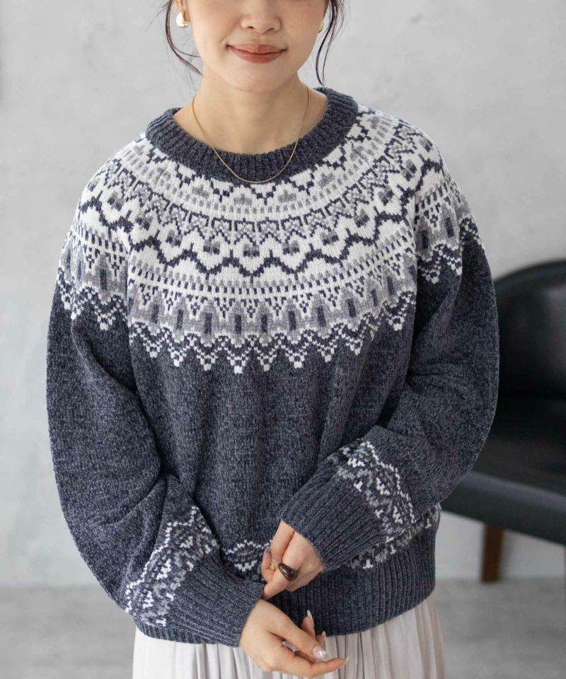 Howdy Marie  求心柄モールニット レディース商品画像-12