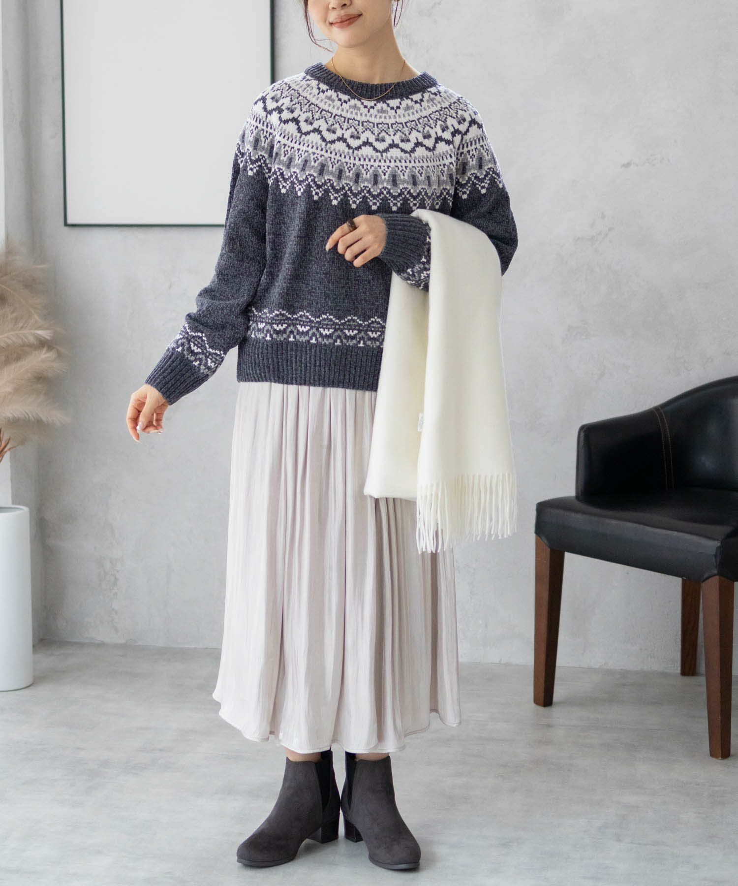 Howdy Marie  求心柄モールニット レディース商品画像-13