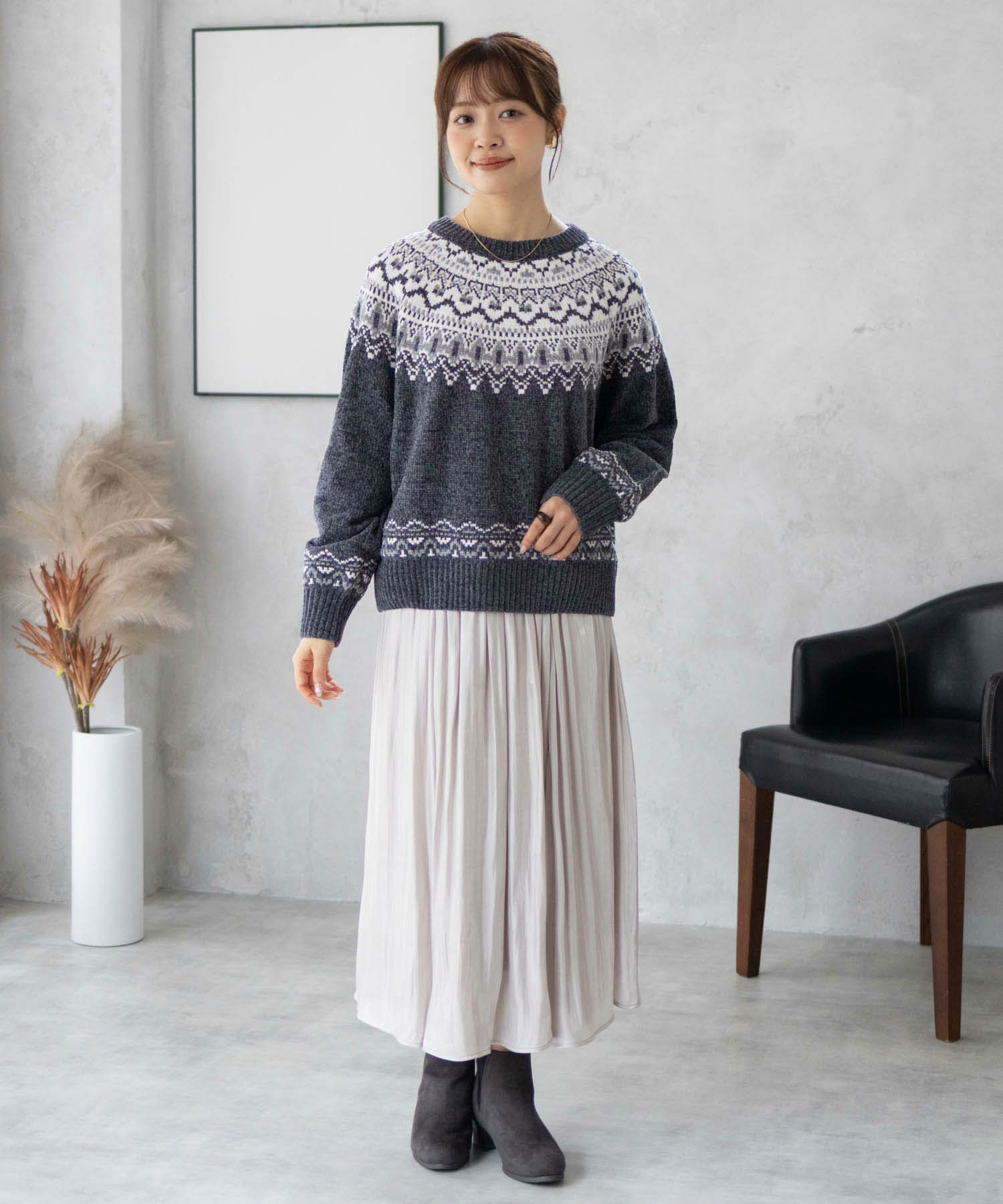 Howdy Marie  求心柄モールニット レディース商品画像-26