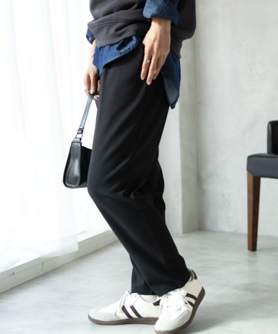 NAVY  ボンディングテーパードパンツ レディース