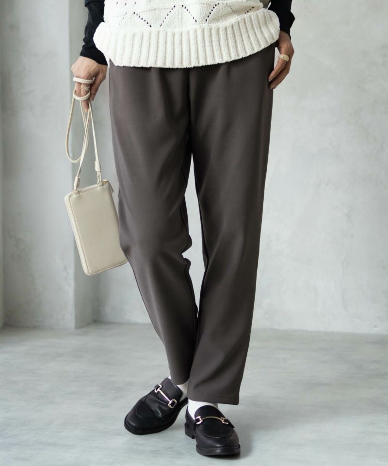 NAVY  ボンディングテーパードパンツ レディース商品画像-6