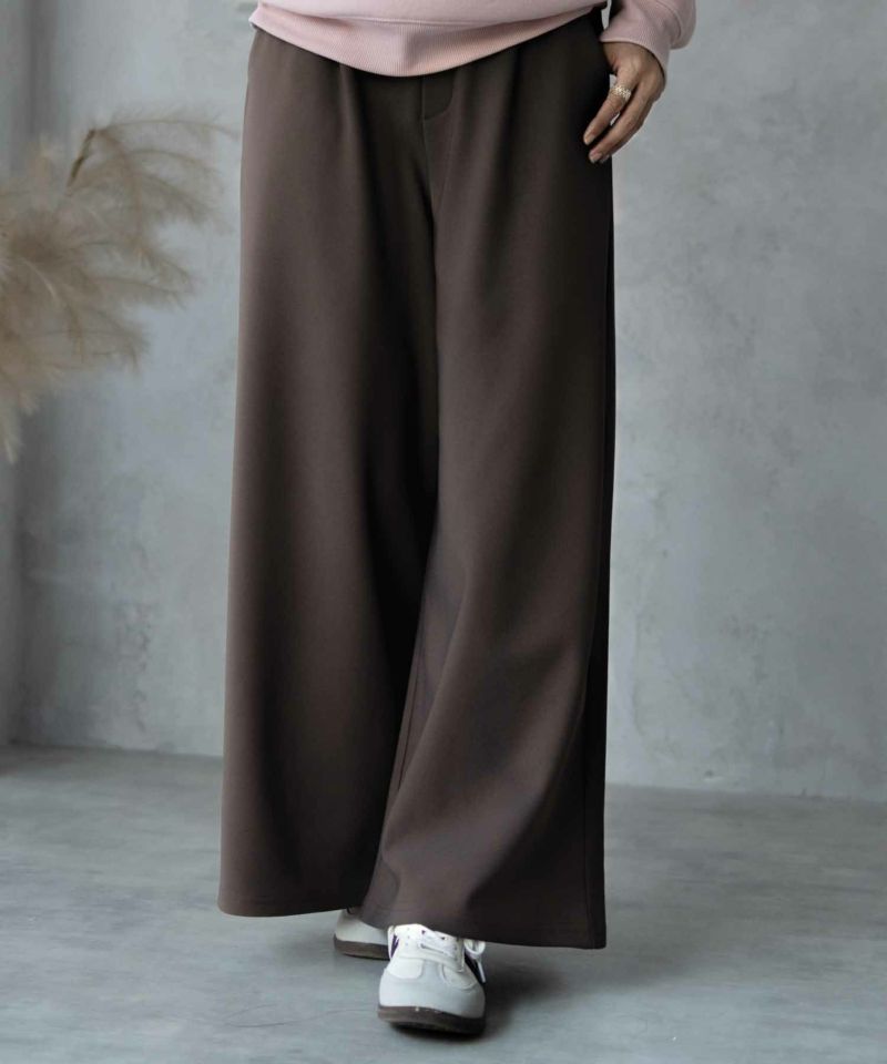 NAVY ボンディングワイドパンツ レディース商品画像-7