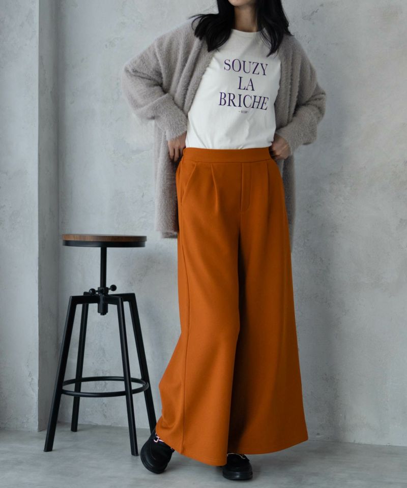 NAVY  ボンディングワイドパンツ レディース商品画像-12