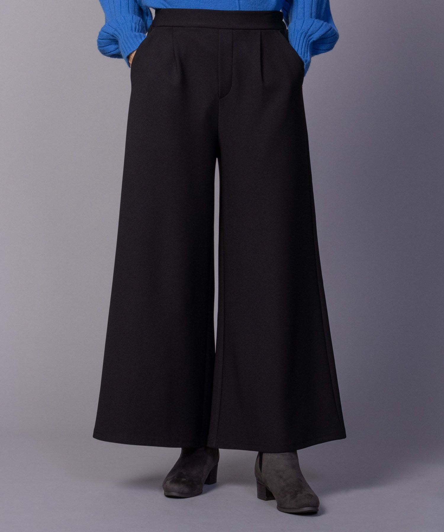 NAVY  ボンディングワイドパンツ レディース商品画像-17