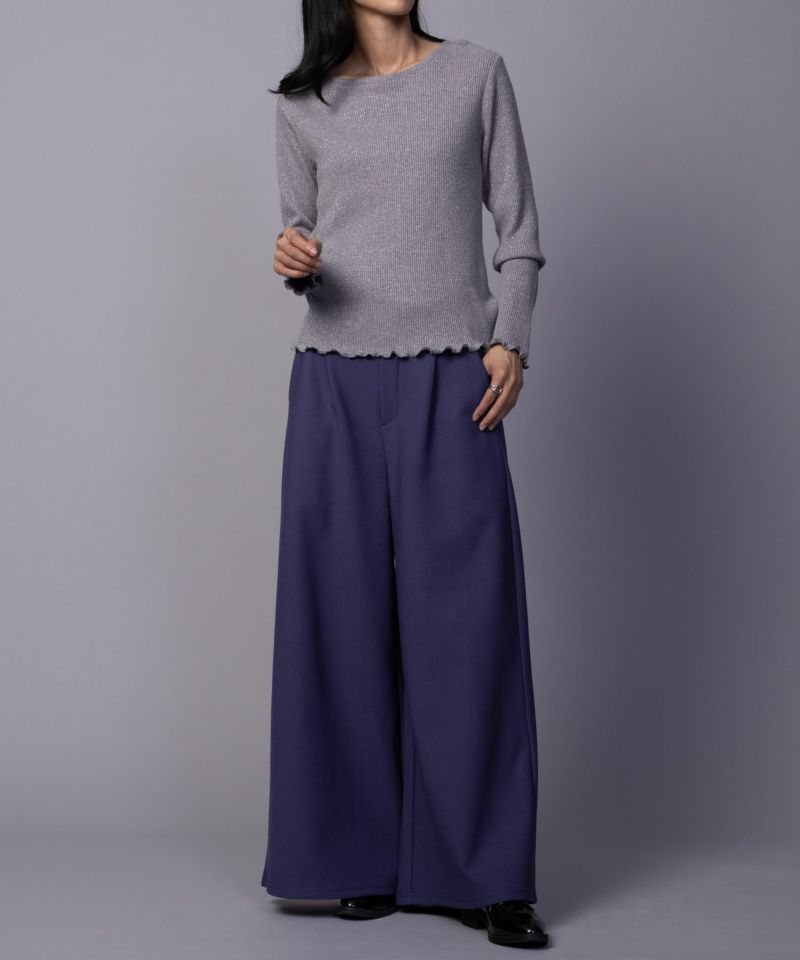 NAVY  ボンディングワイドパンツ レディース商品画像-24