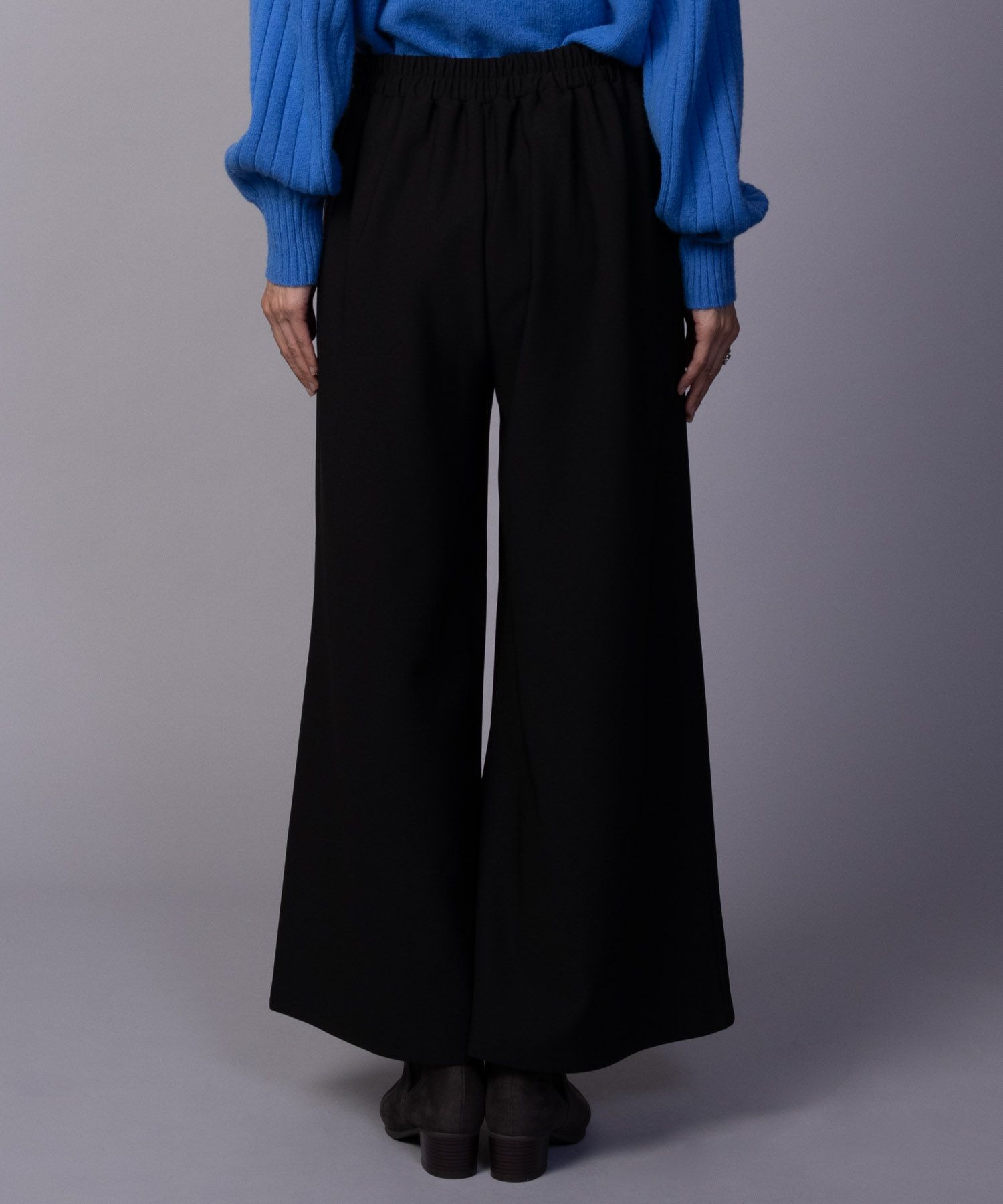 NAVY ボンディングワイドパンツ レディース