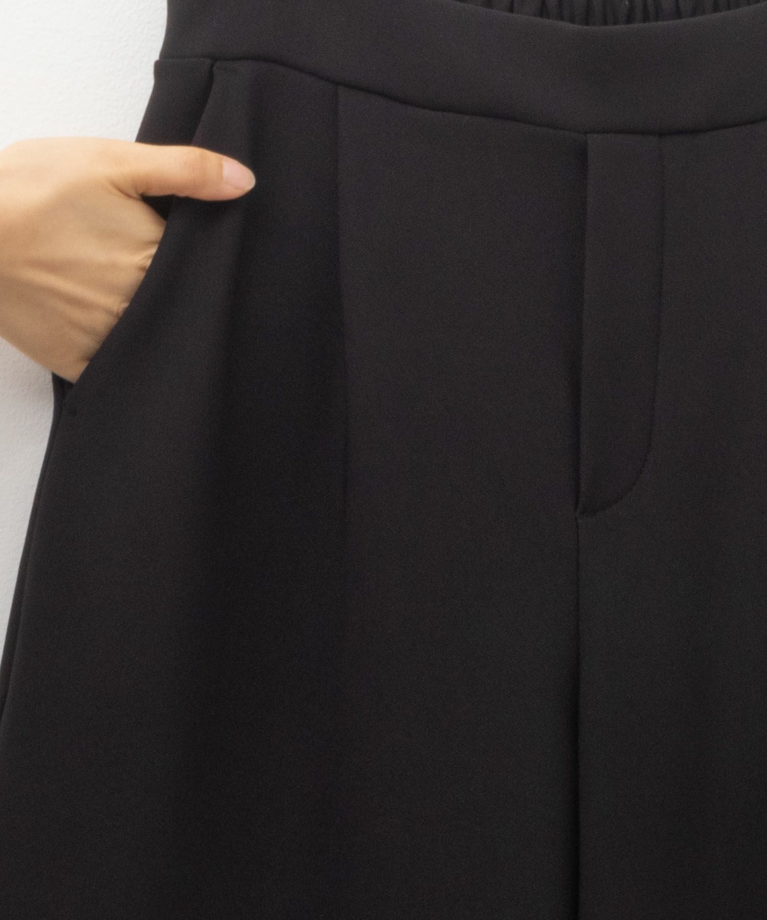 NAVY ボンディングワイドパンツ レディース