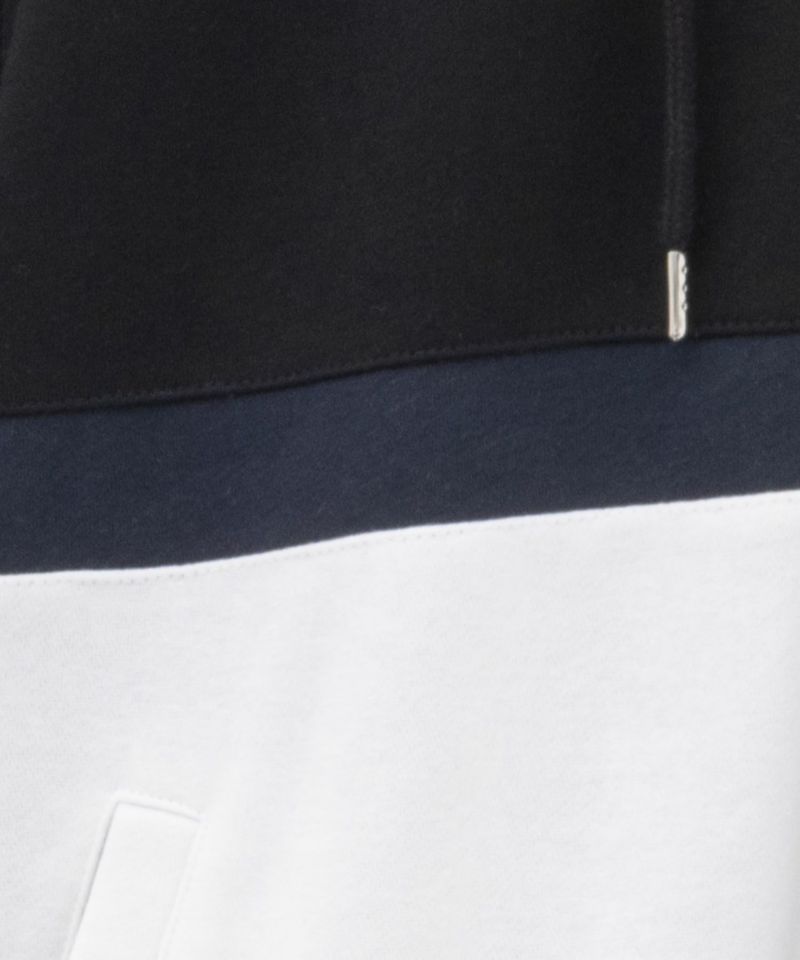 NAVY  切替ジップパーカー メンズ商品画像-7