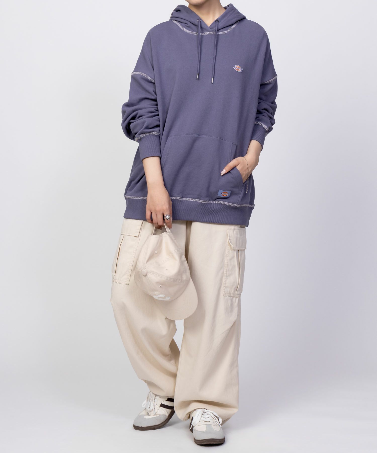 Dickies  裏毛ワッペンパーカー レディース商品画像-4