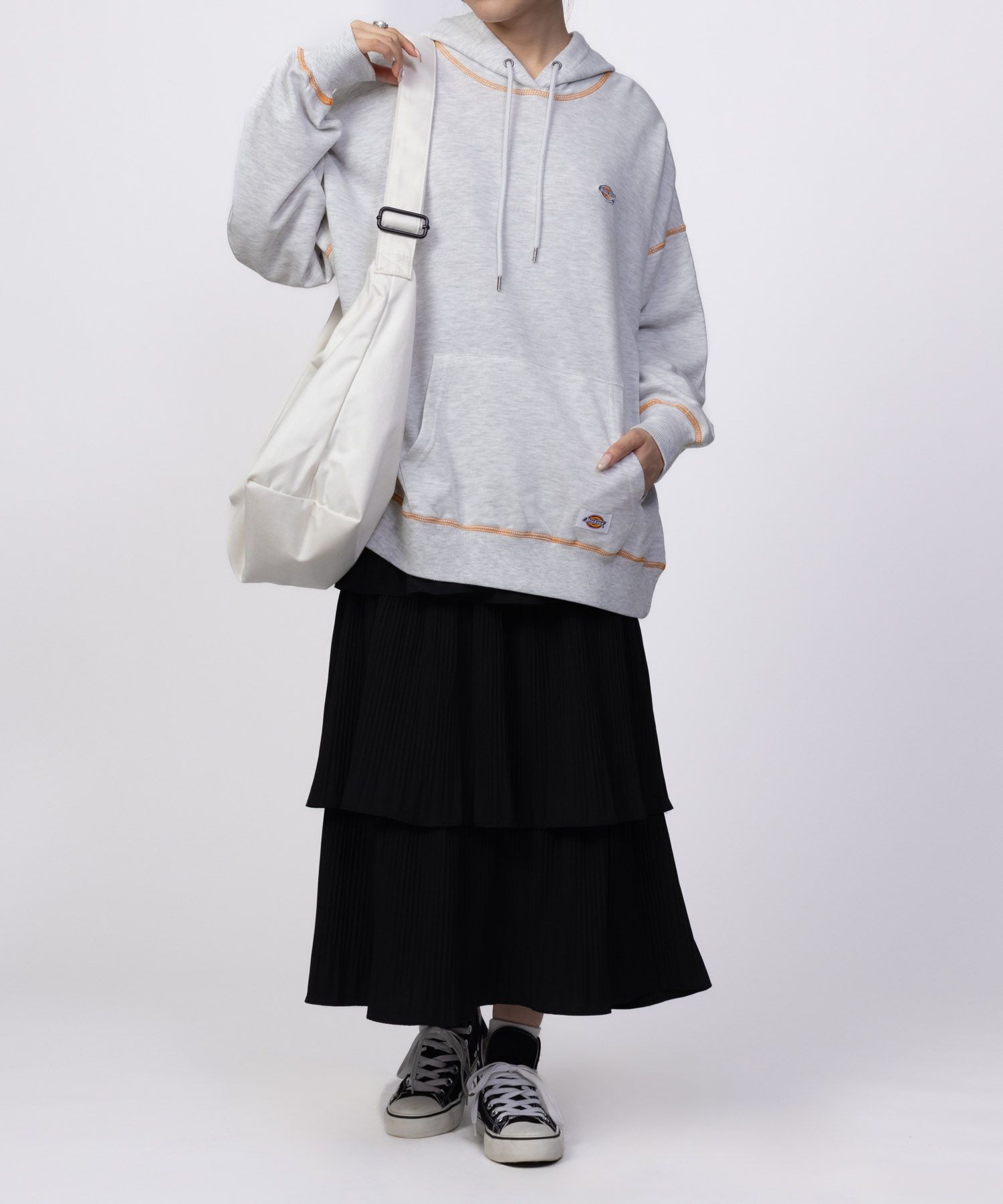 Dickies  裏毛ワッペンパーカー レディース商品画像-5