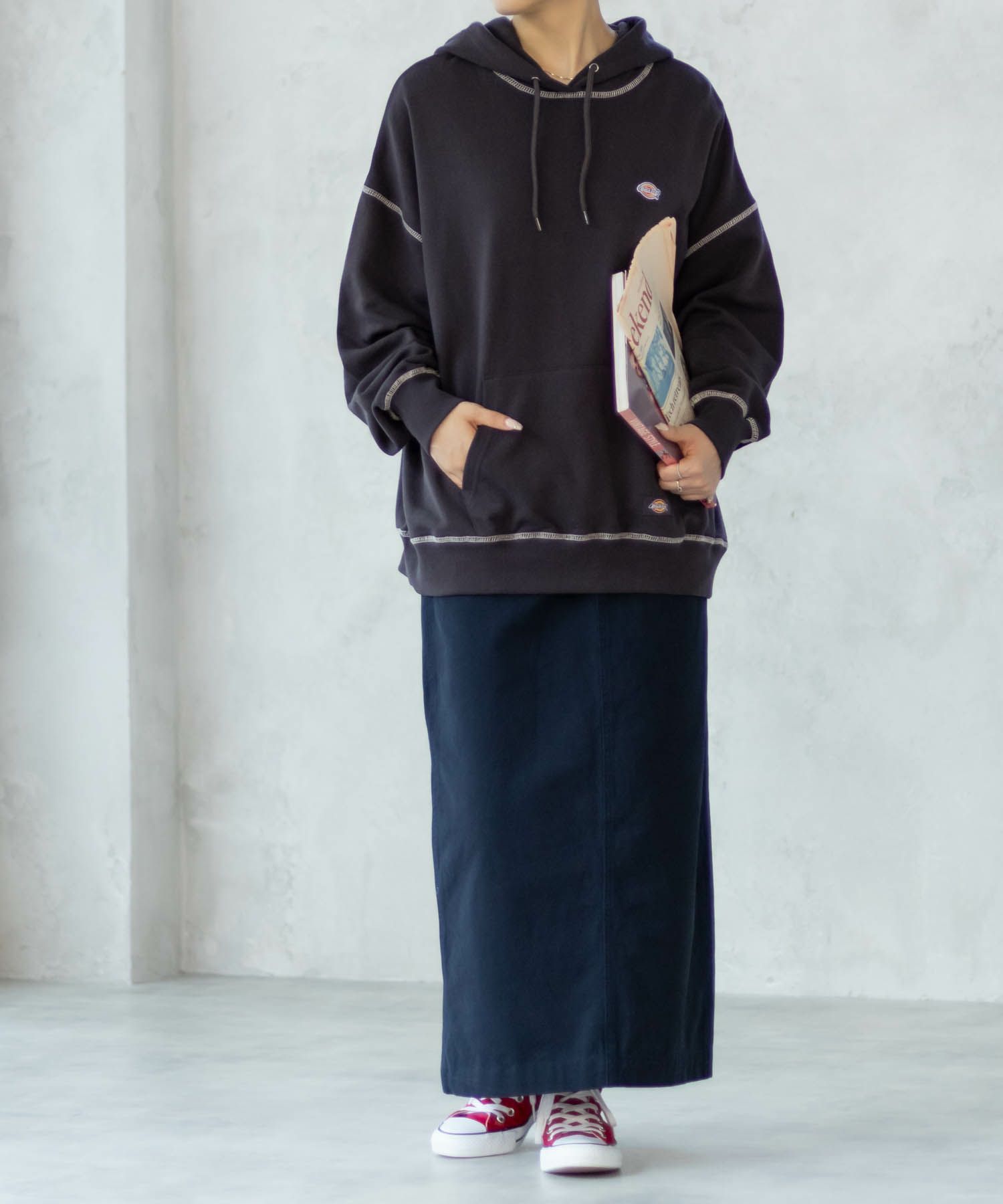 Dickies 裏毛ワッペンパーカー レディース商品画像-18