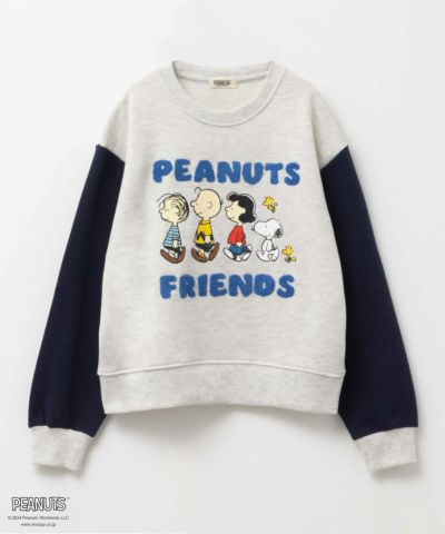 PEANUTS SNOOPY 袖配色トレーナー キッズ
