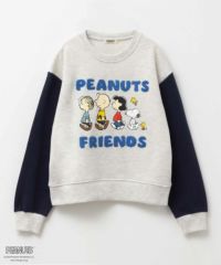 PEANUTS SNOOPY 袖配色トレーナー キッズ