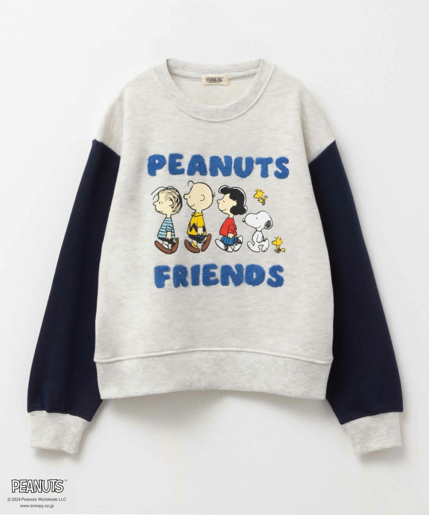 PEANUTS SNOOPY 袖配色トレーナー キッズ商品サムネイル-1