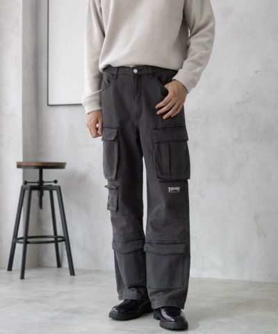 THRASHER  9ポケットデニムカーゴパンツ メンズ