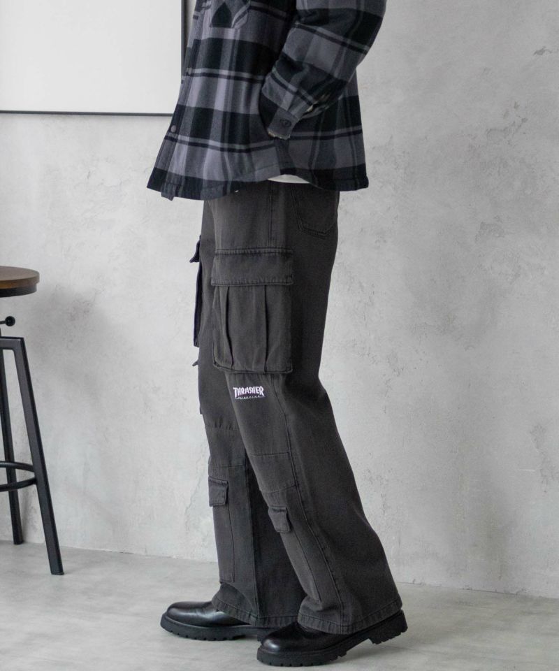 THRASHER 9ポケットデニムカーゴパンツ メンズ