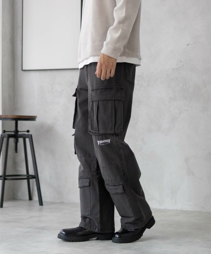 THRASHER 9ポケットデニムカーゴパンツ メンズ