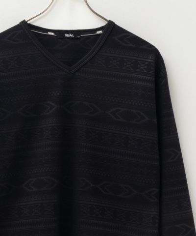 MOSSIMO  ふくれジャガード長袖Tシャツ メンズ