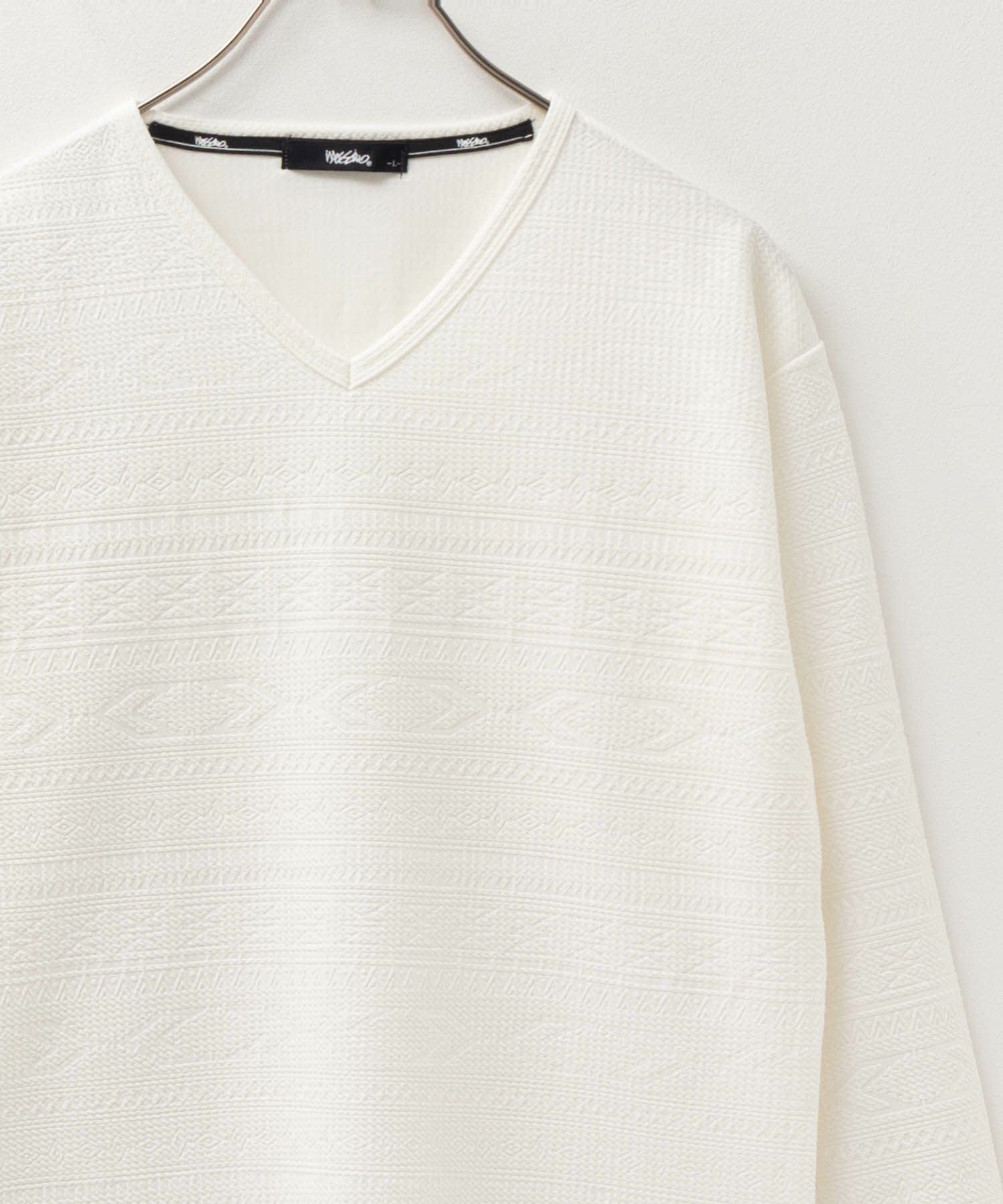 MOSSIMO ふくれジャガード長袖Tシャツ メンズ