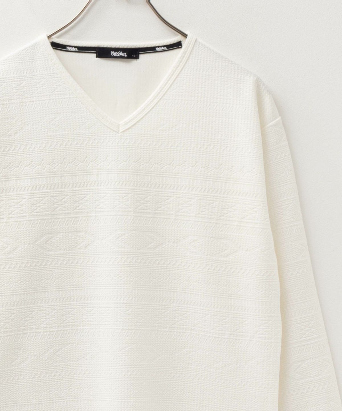 MOSSIMO ふくれジャガード長袖Tシャツ メンズ