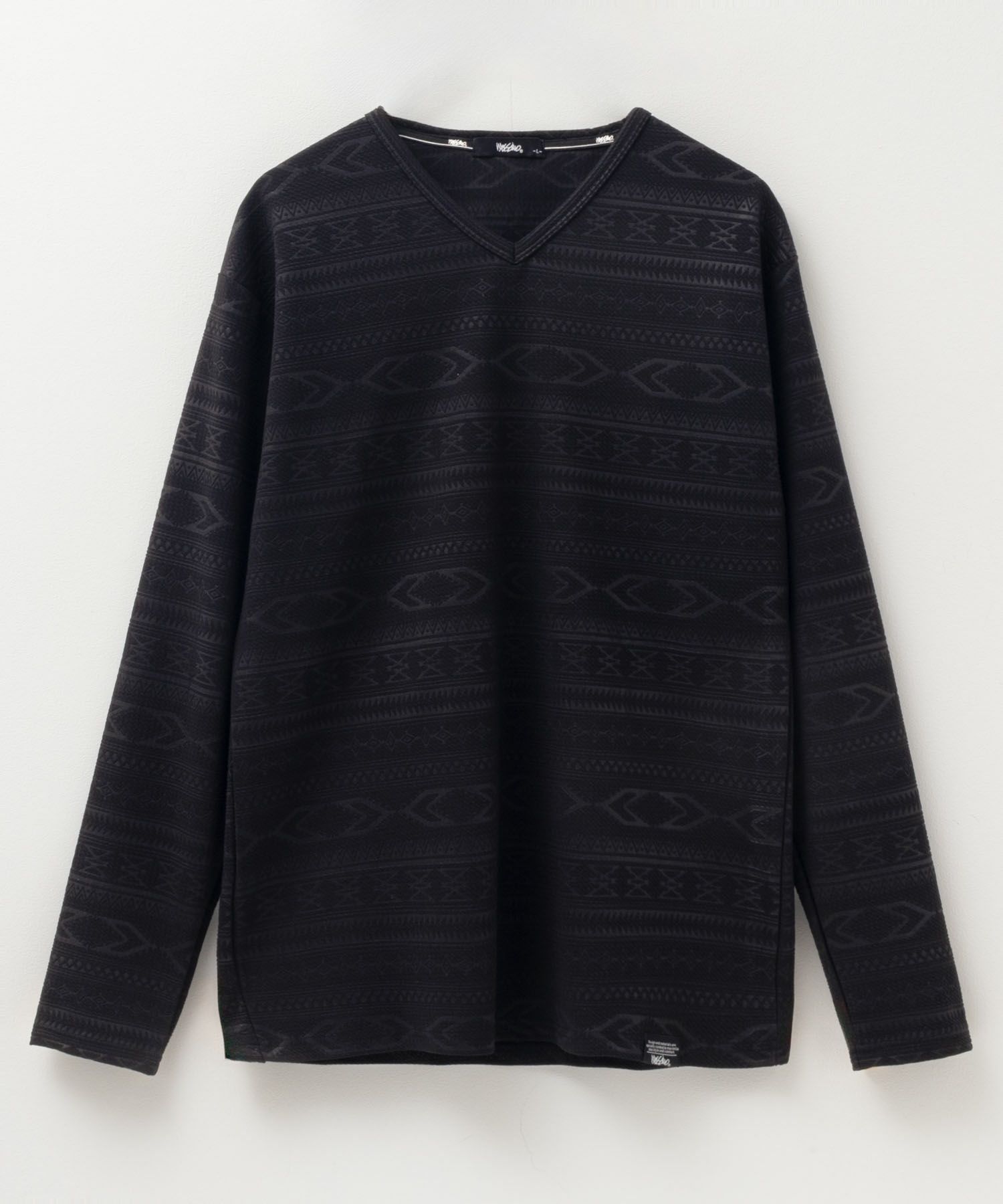 MOSSIMO ふくれジャガード長袖Tシャツ メンズ