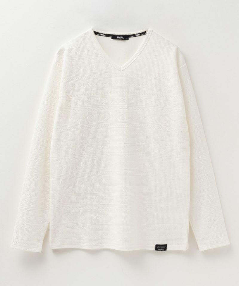 MOSSIMO  ふくれジャガード長袖Tシャツ メンズ商品画像-5