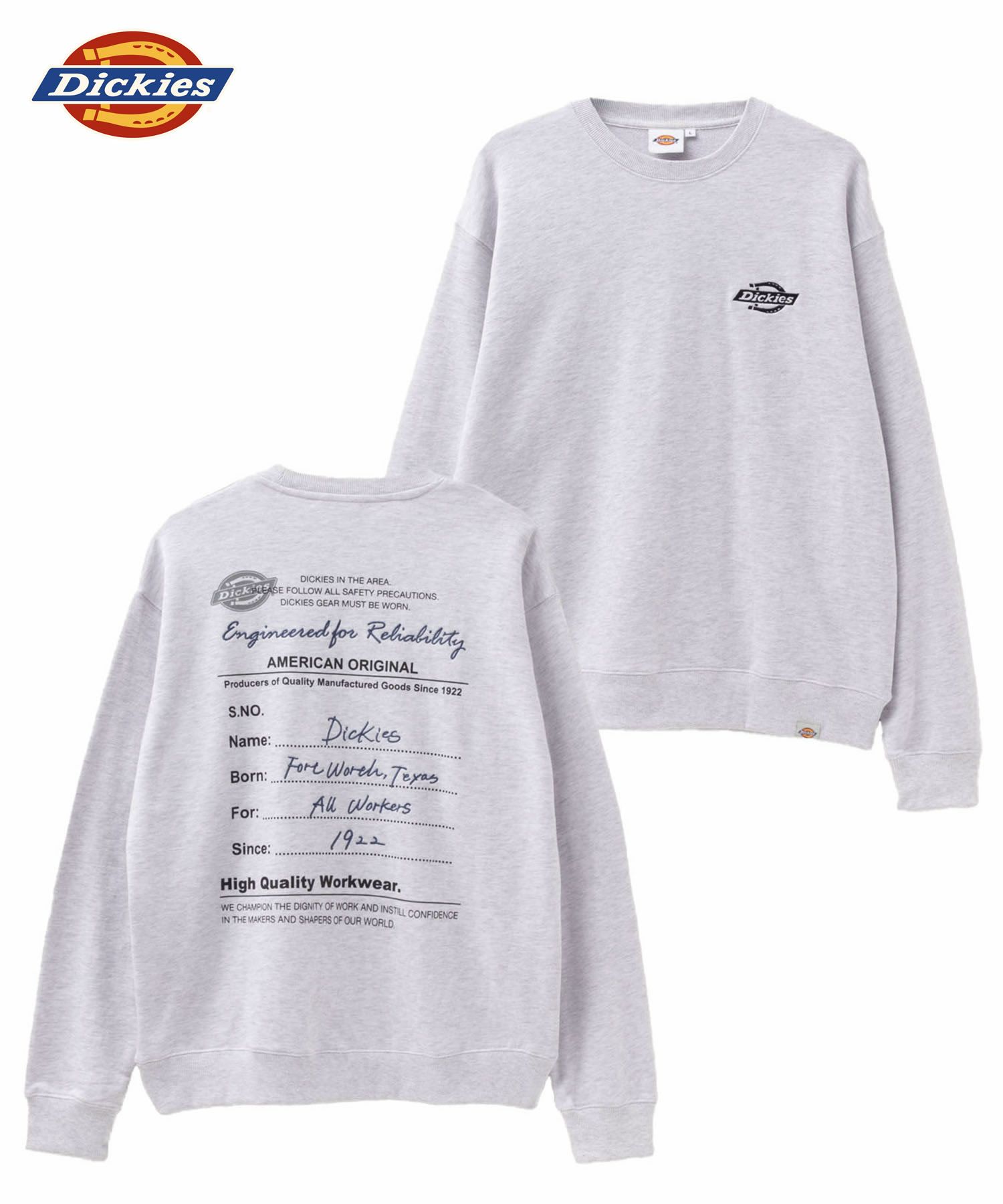 Dickies 裏毛刺繍クルーネック メンズ