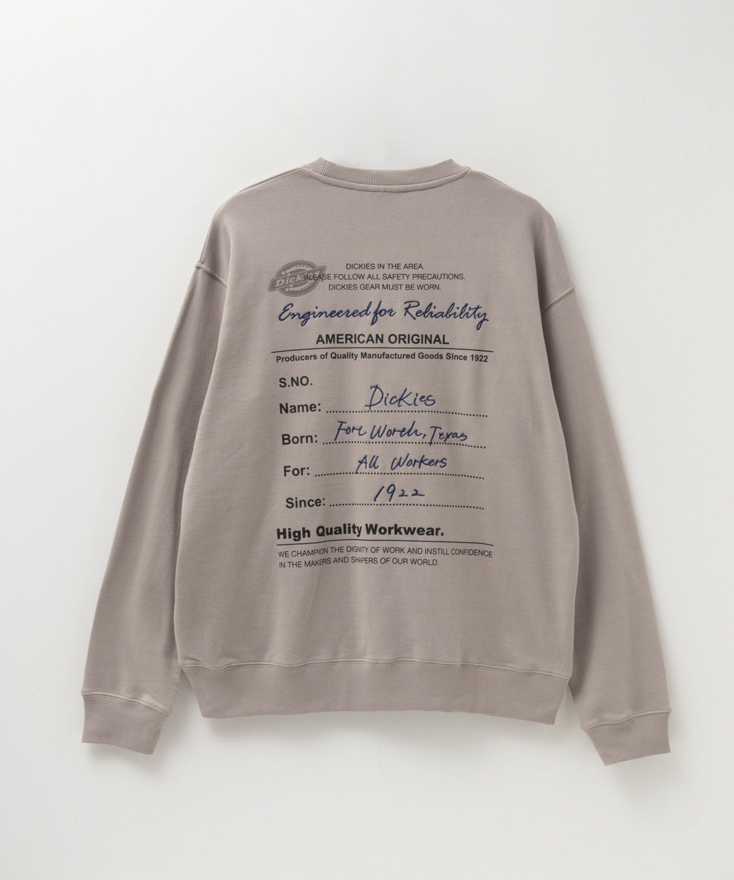 Dickies 裏毛刺繍クルーネック メンズ