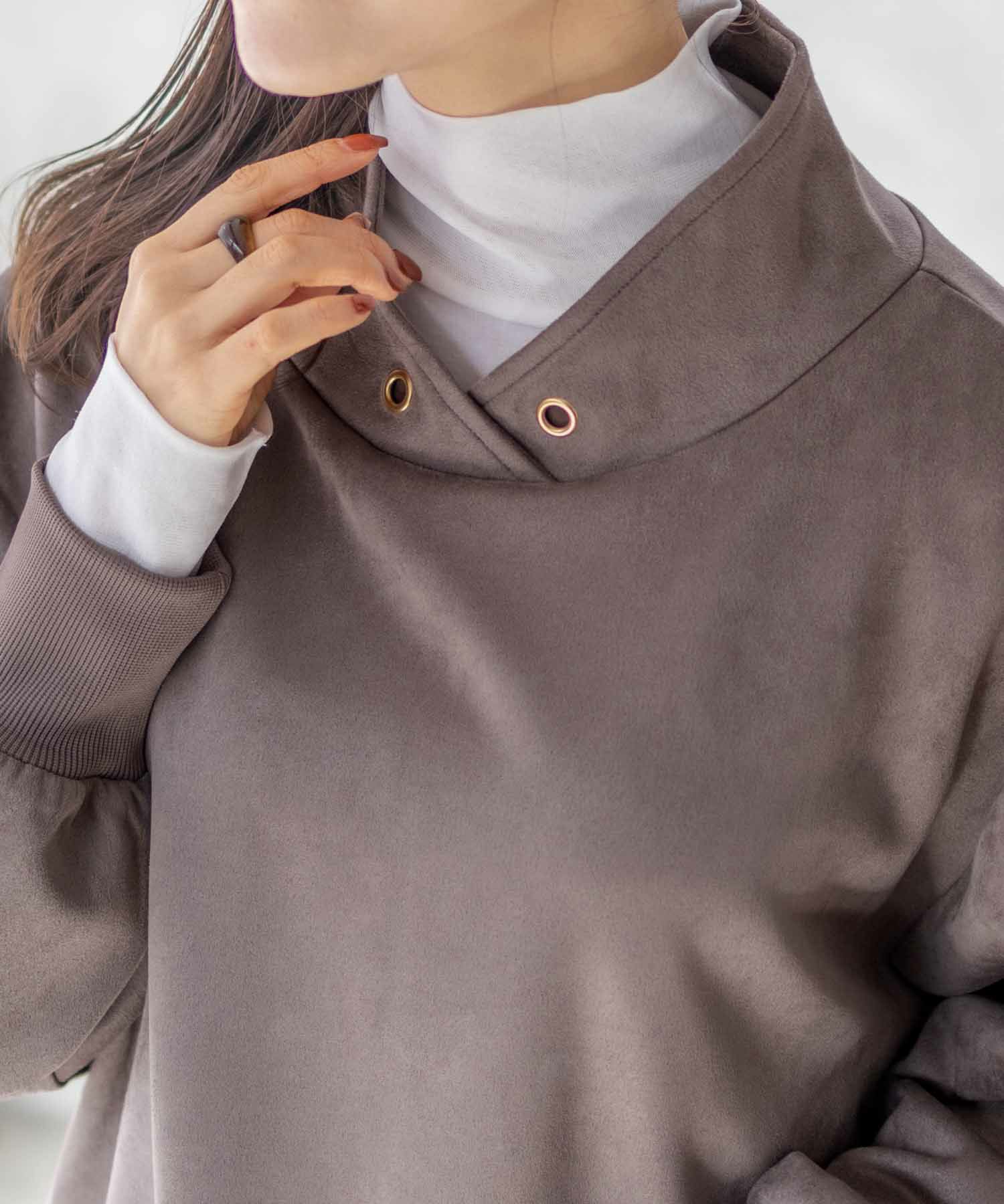 HusHusH  カットスエードハイネック レディース商品画像-3