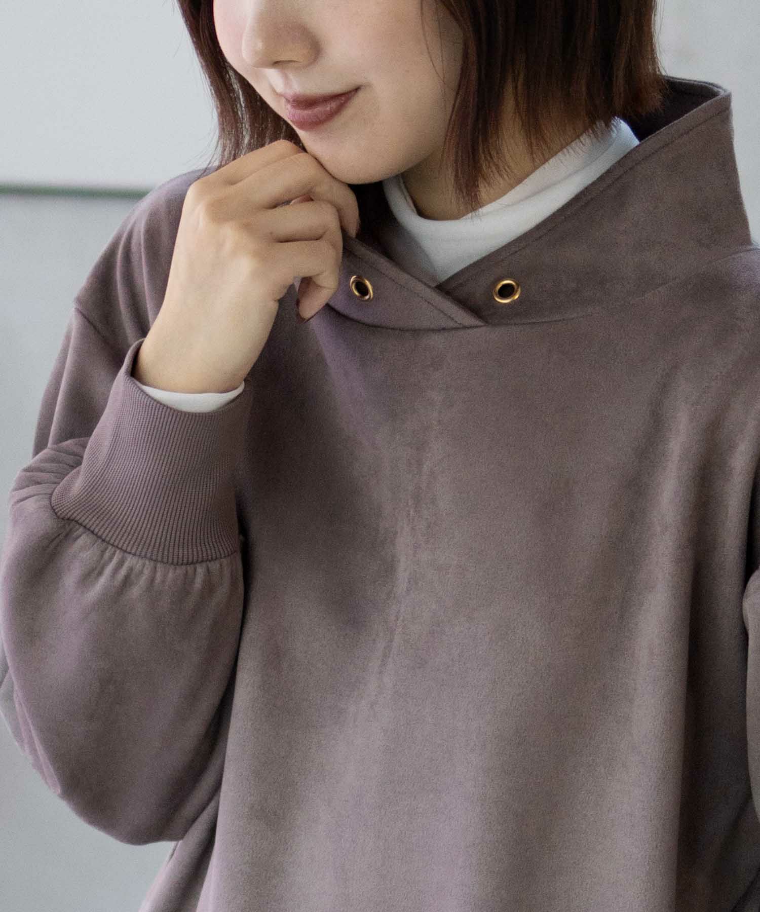 HusHusH カットスエードハイネック レディース