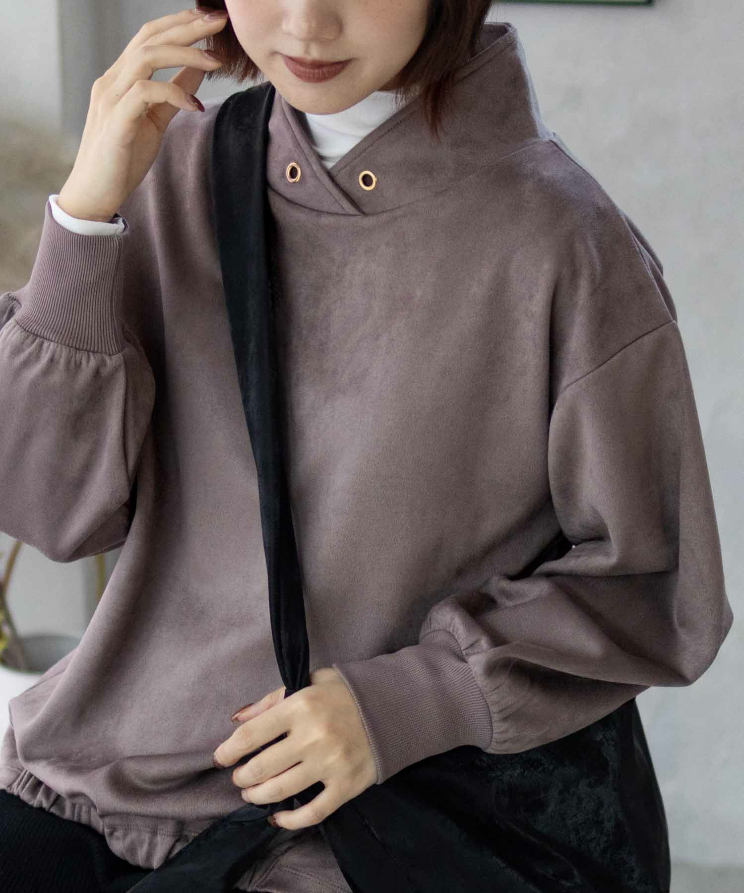 [期間限定価格]HusHusH  カットスエードハイネック レディース商品画像-8