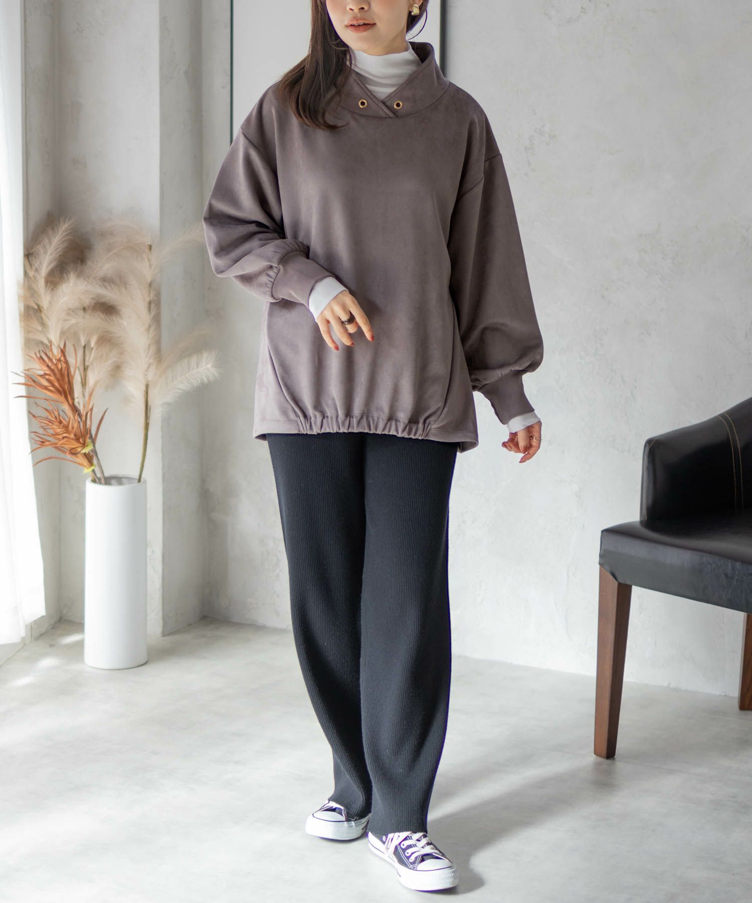 [期間限定価格]HusHusH  カットスエードハイネック レディース商品サムネイル-11