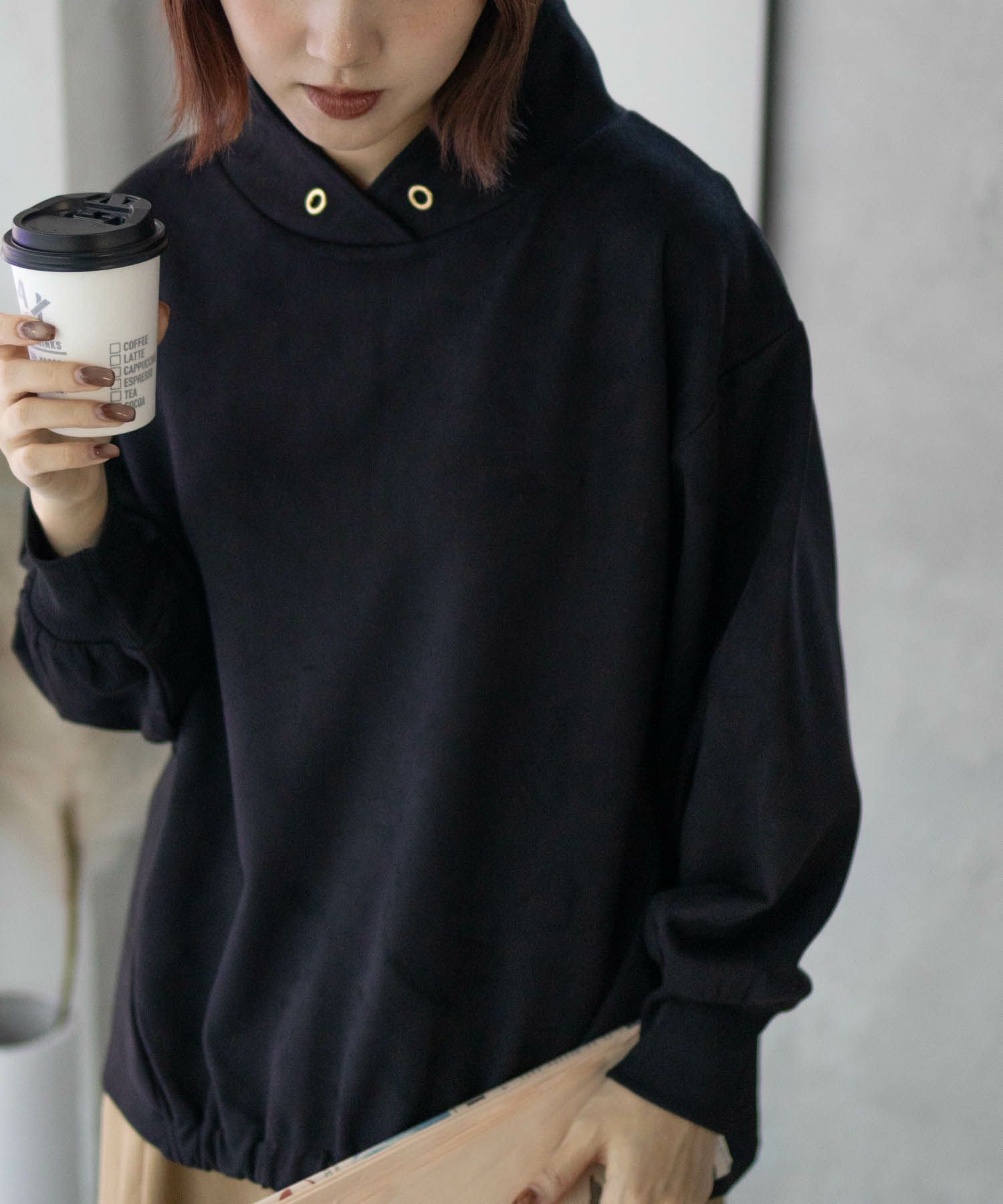 HusHusH カットスエードハイネック レディース