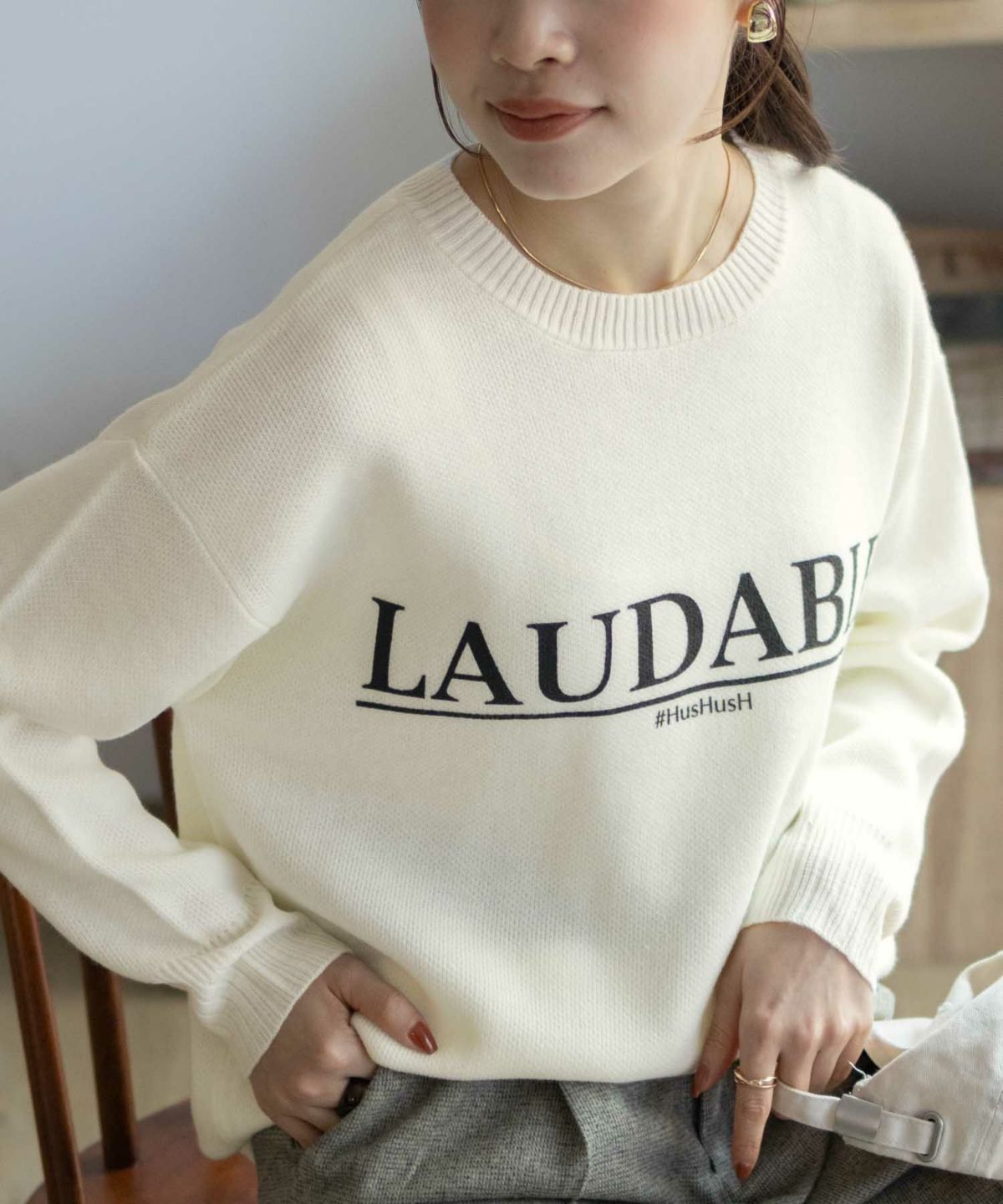 HusHusH プリントプルオーバー レディース