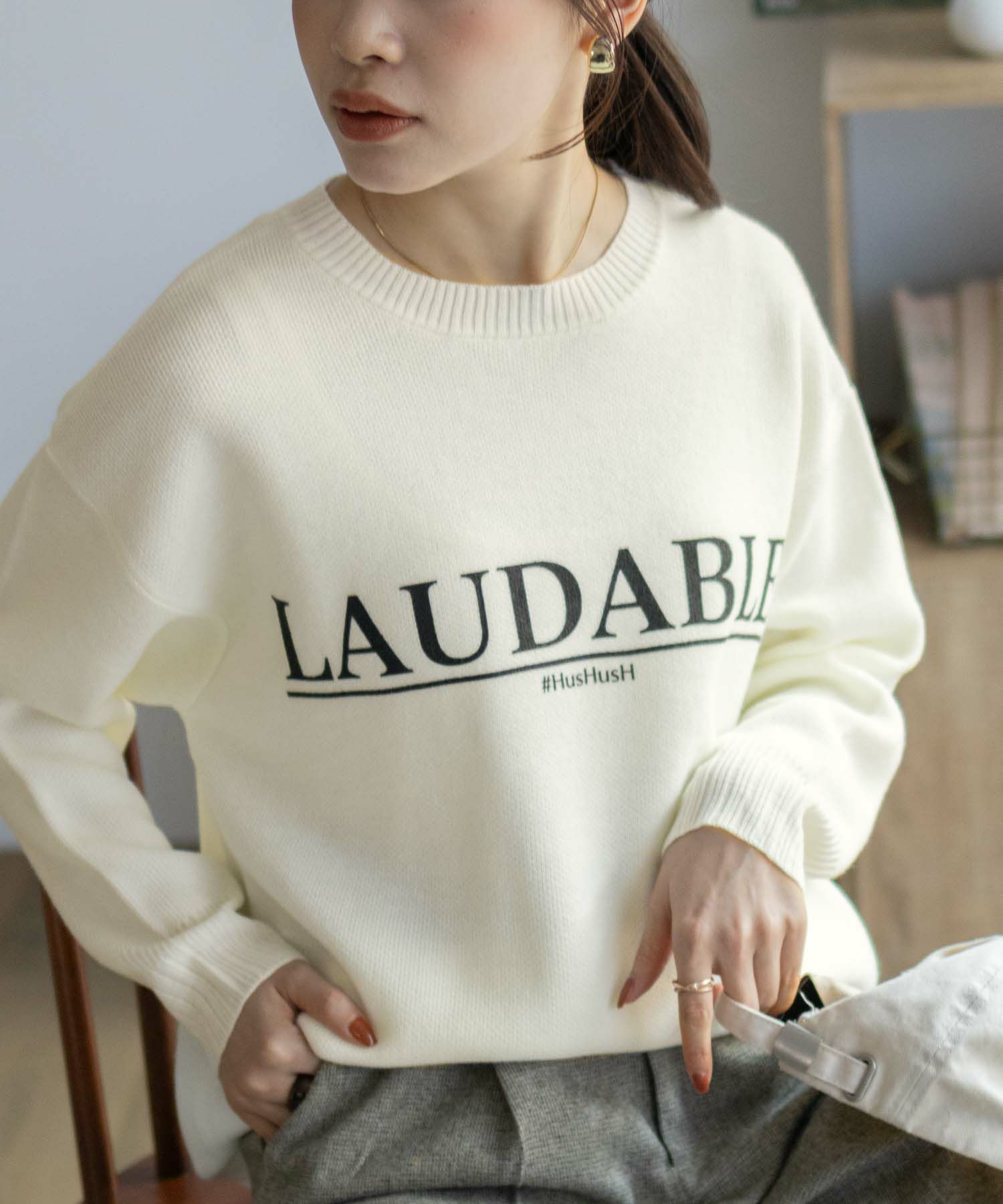 [さらに50%OFF]HusHusH  プリントプルオーバー レディース商品画像-6