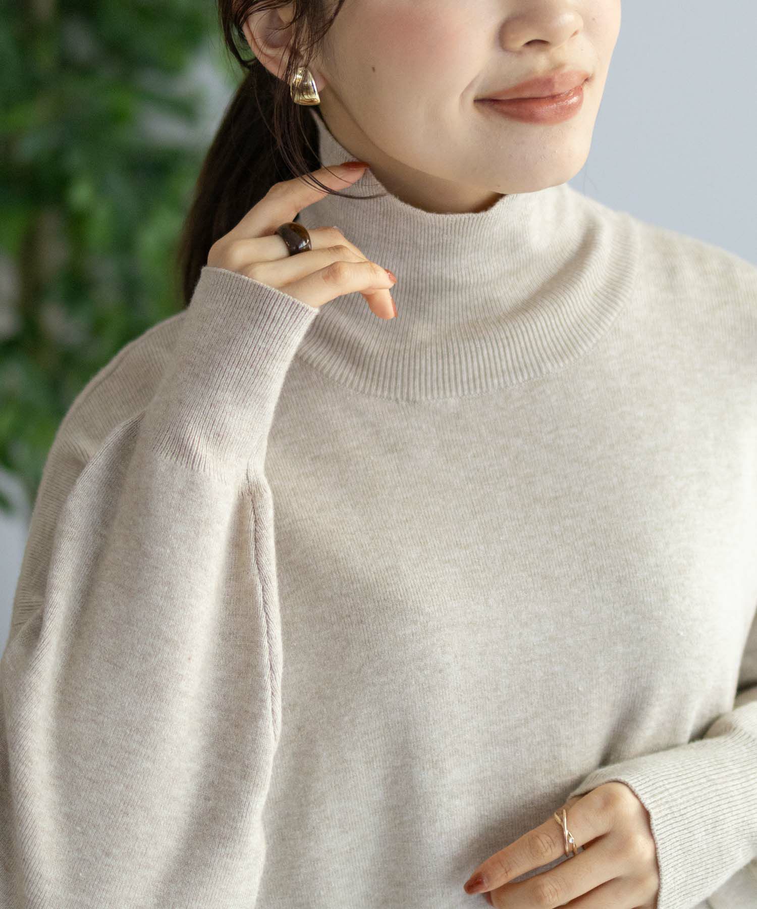 HusHusH リブタートルネック レディース