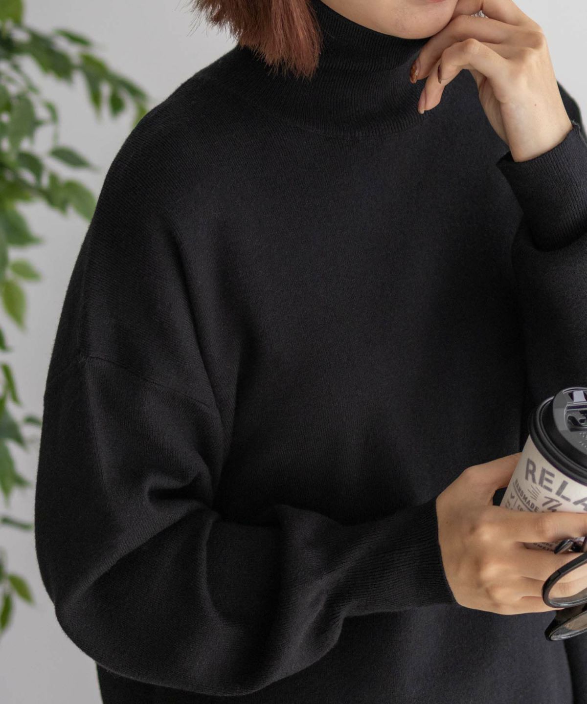 HusHusH リブタートルネック レディース