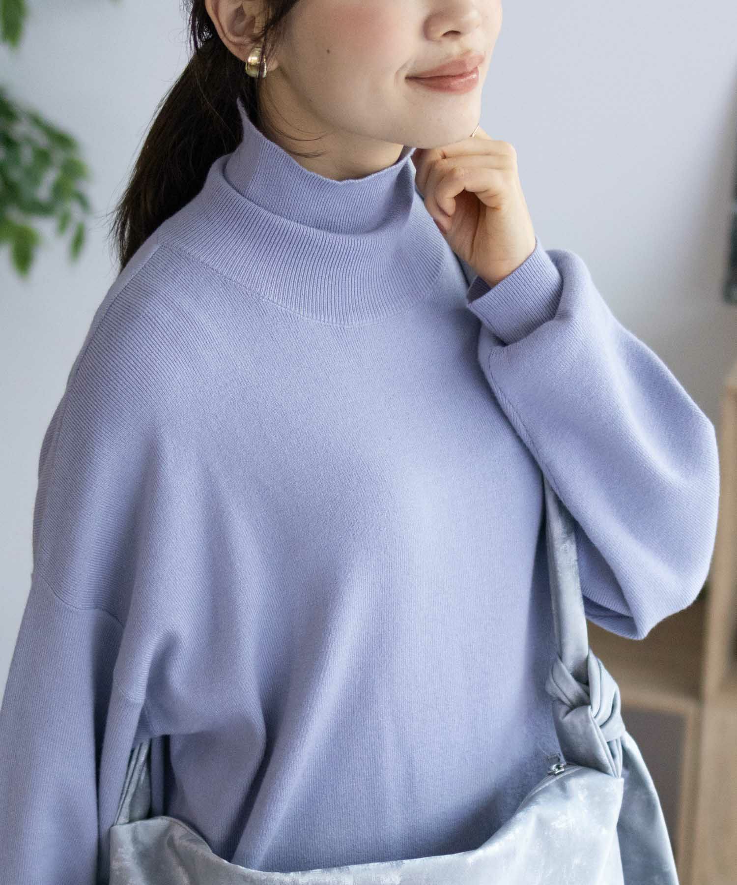 HusHusH リブタートルネック レディース