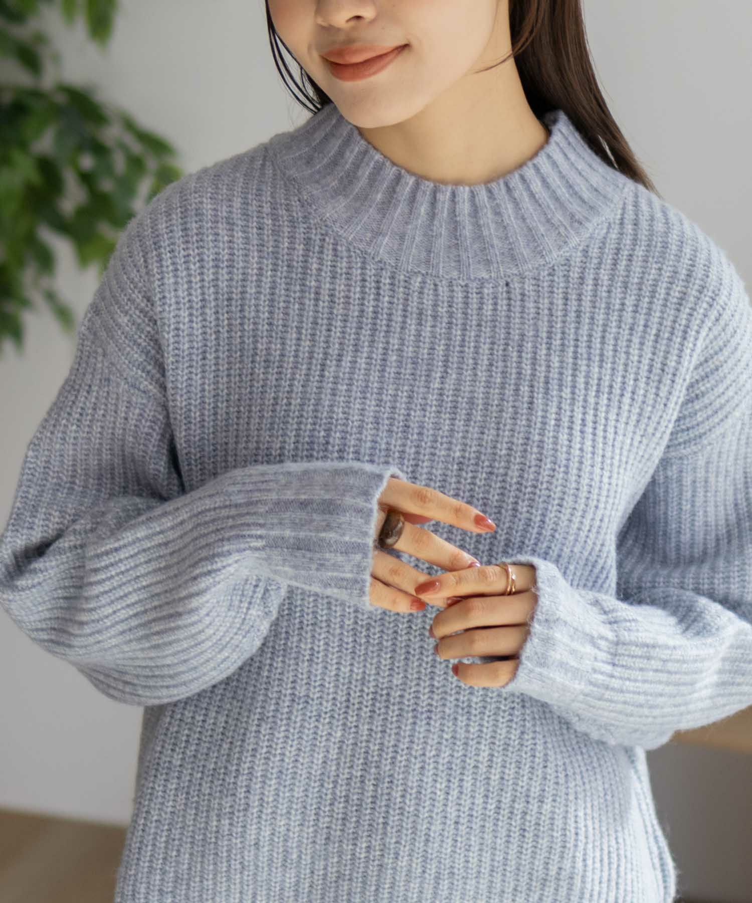 HusHusH 杢畦ハイネック レディース