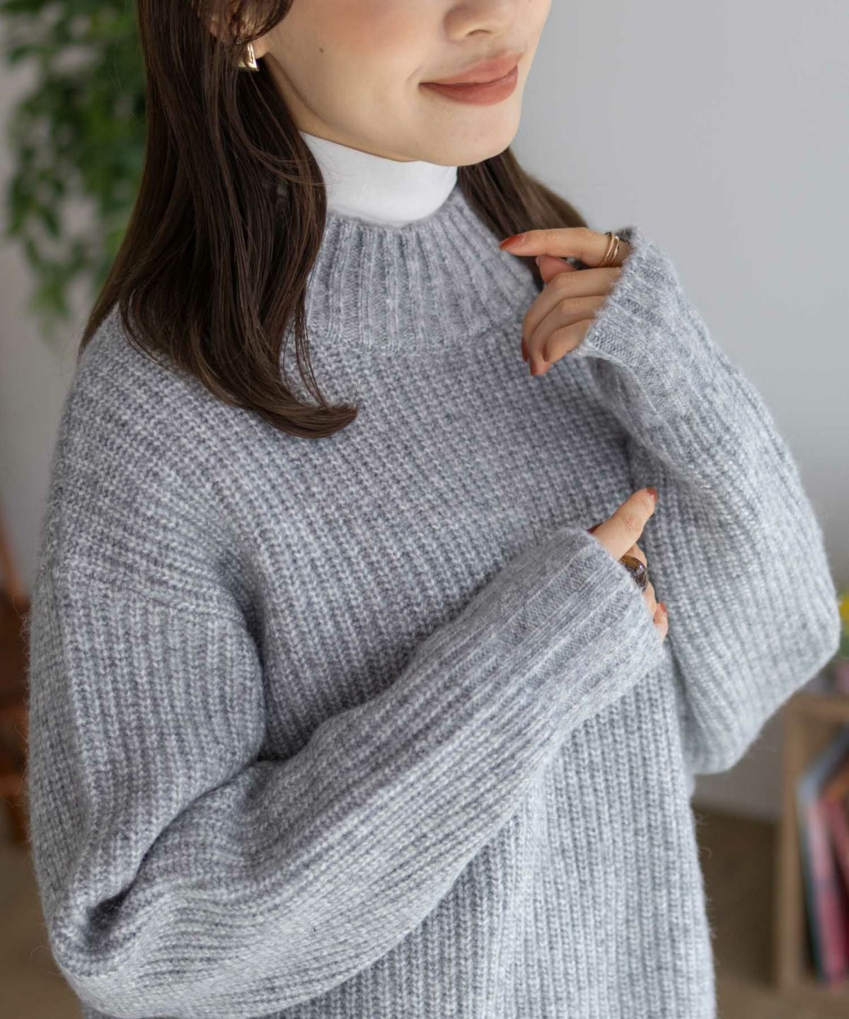 HusHusH 杢畦ハイネック レディース