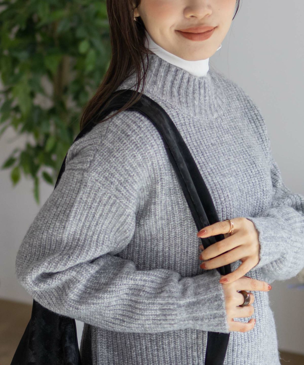 HusHusH 杢畦ハイネック レディース