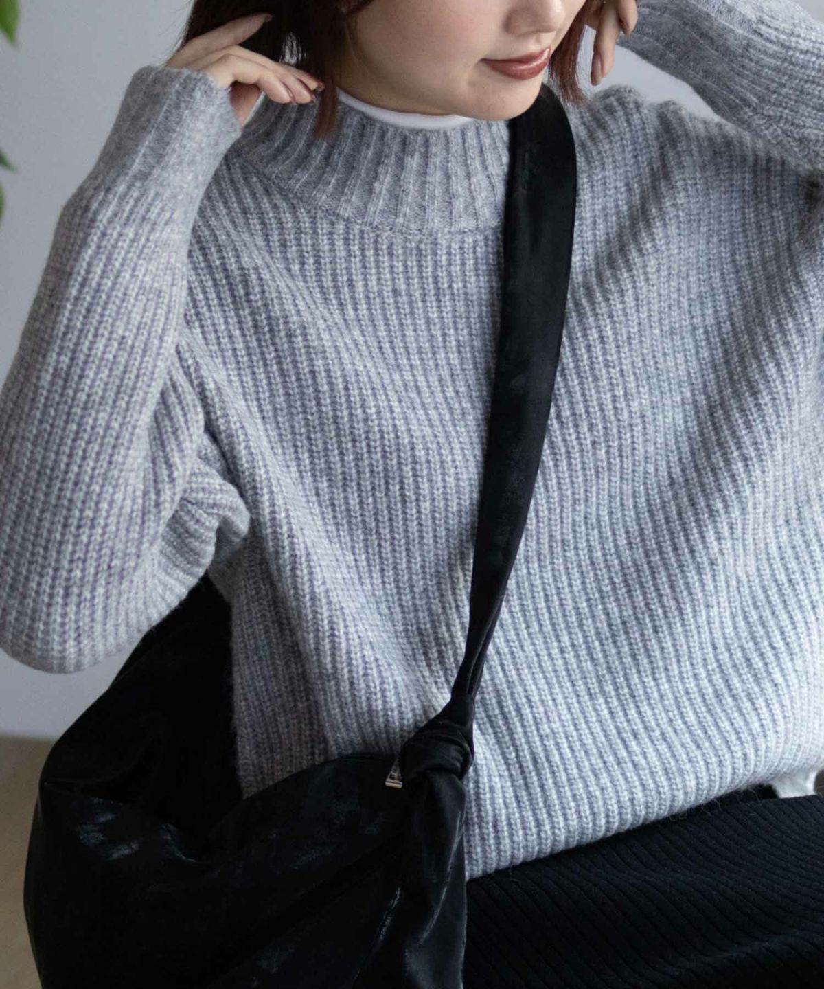 HusHusH 杢畦ハイネック レディース