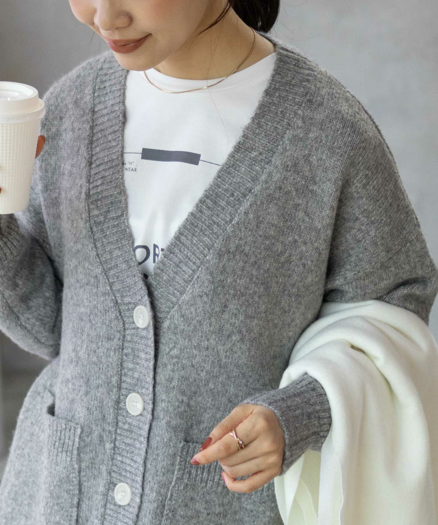 [さらに50%OFF]HusHusH  杢ロングカーディガン レディース商品画像-2