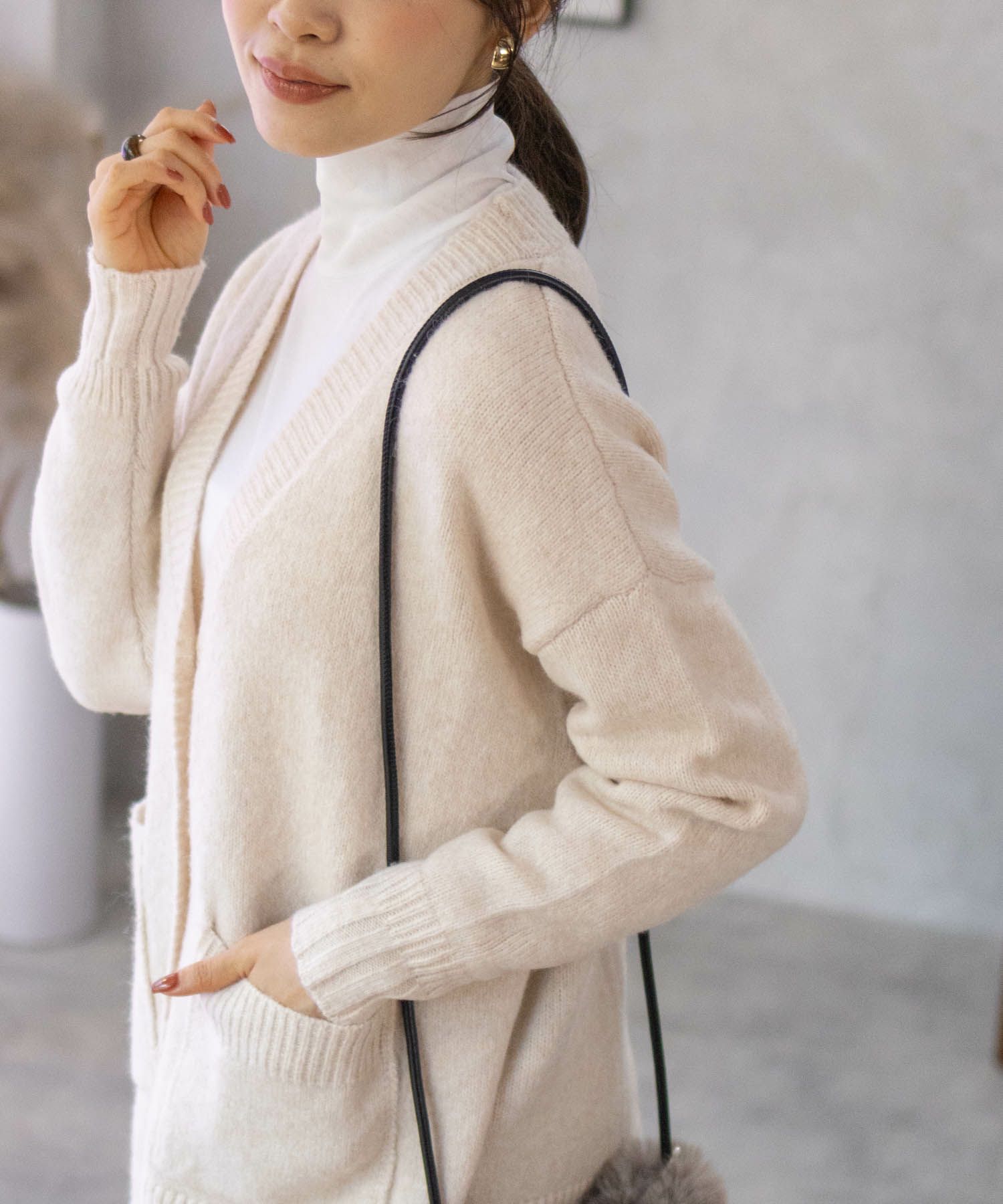 [さらに50%OFF]HusHusH  杢ロングカーディガン レディース商品サムネイル-4