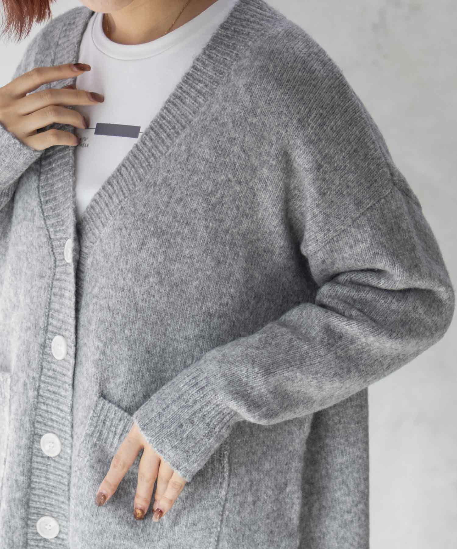 HusHusH 杢ロングカーディガン レディース